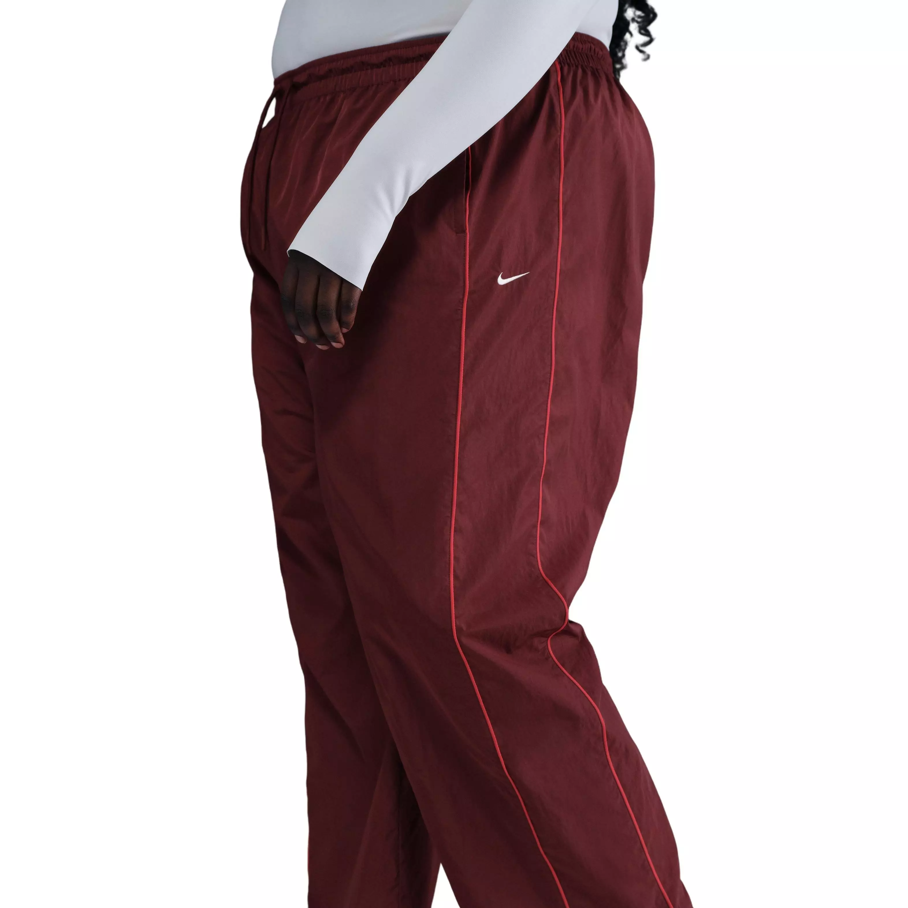 Nike Windrunner High-Waisted Woven Pants Red | Hibbett